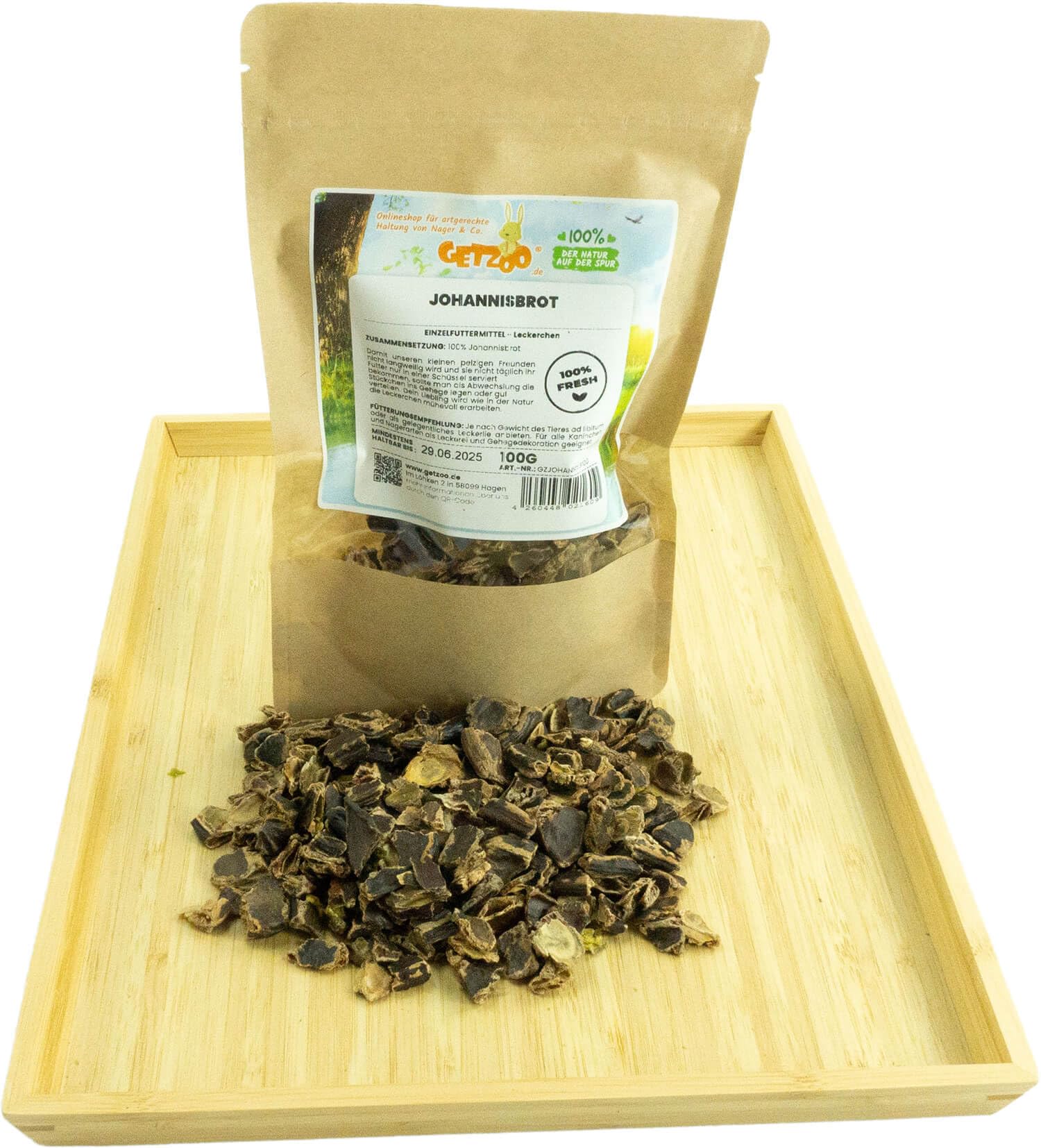 getzoo-getrocknetes-johannisbrot-100g-ballaststoff-snack-f-r-nager image 1