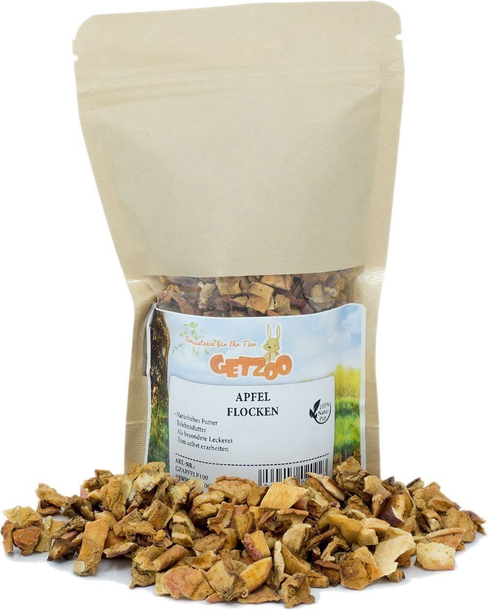 getzoo-premium-apfelflocken-100g-nat-rlicher-snack-f-r-kaninchen-meerschweinchen image 1