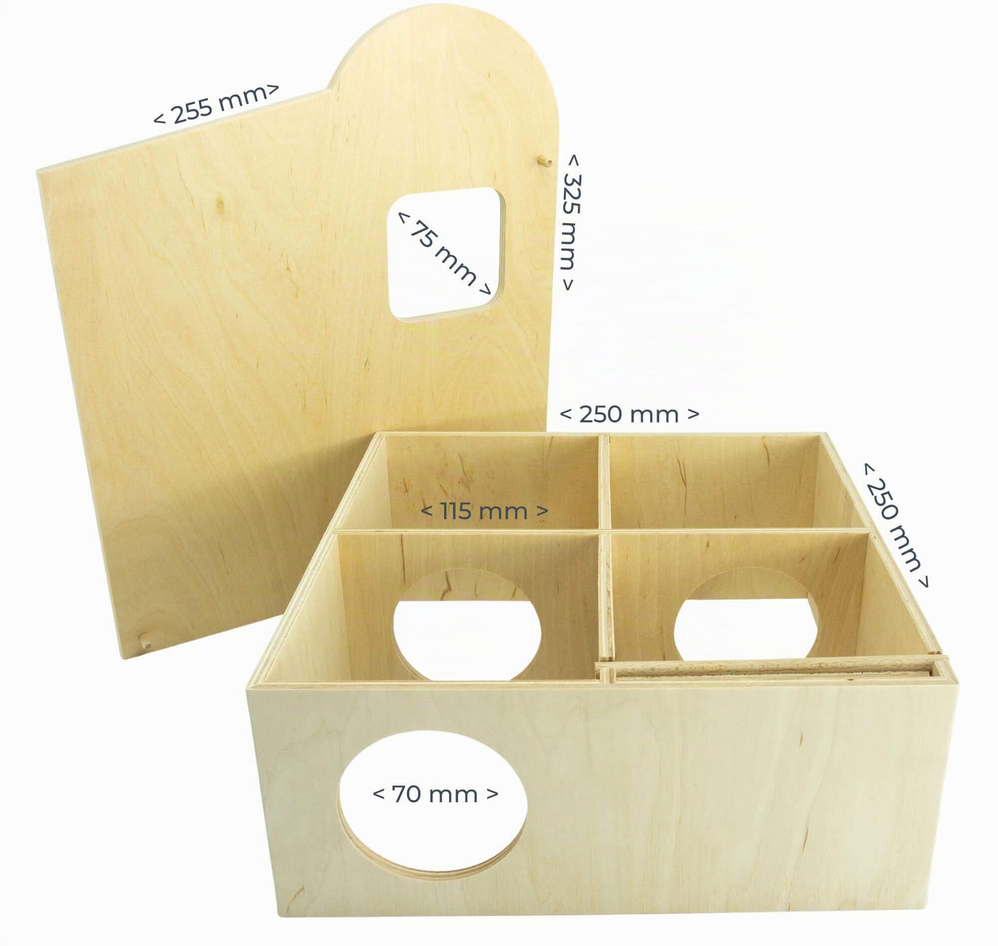 getzoo-wohnhaus-nido-mit-schieferdach-25x25-cm-hamsterhaus-vierkammer image 3