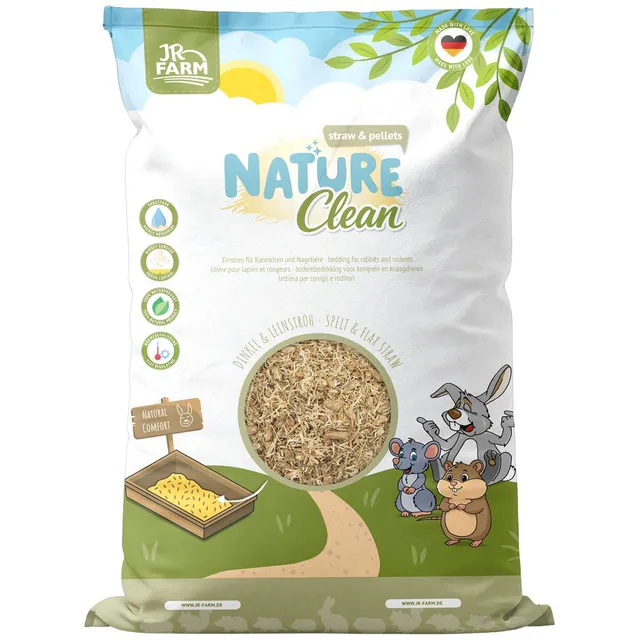 jr-farm-nature-clean-flaxstraw-pellet-einstreu-35-l-7-kg-dinkelspelzen-leinstroh image 1