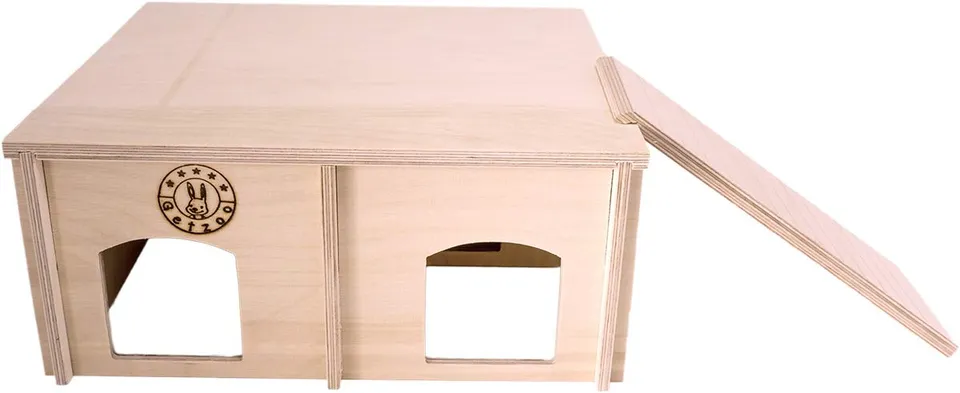 getzoo-nagerapartment-29x25cm-dreikammer-haus-birkenholz-wohnhaus image 1