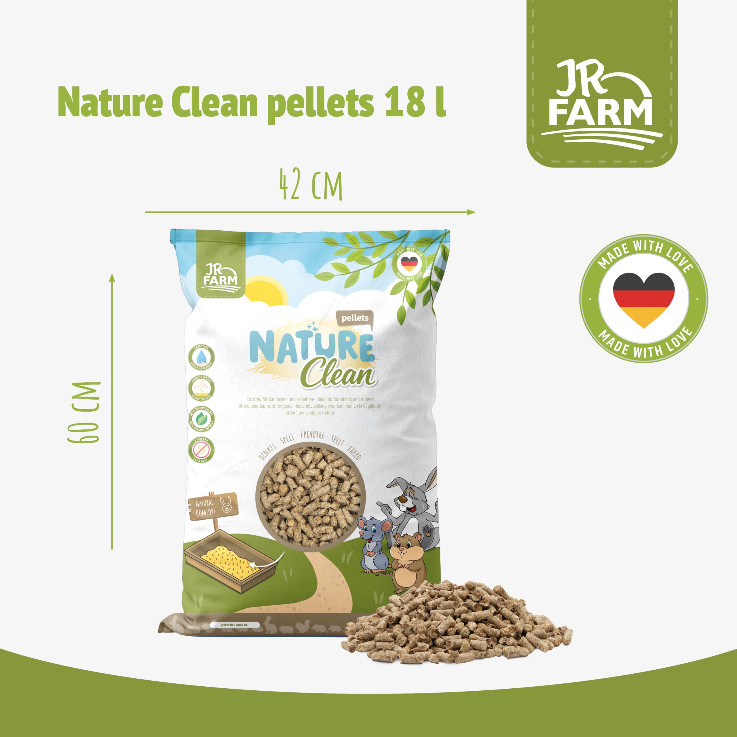 jr-farm-nature-clean-pellets-dinkelspelz-einstreu-18-l-10-8-kg image 3