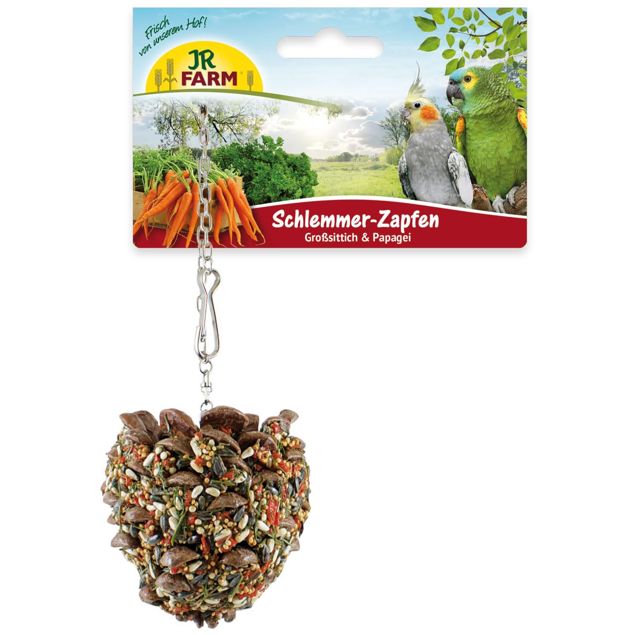 jr-farm-birds-schlemmer-zapfen-f-r-gro-sittich-papagei-195-g image 1