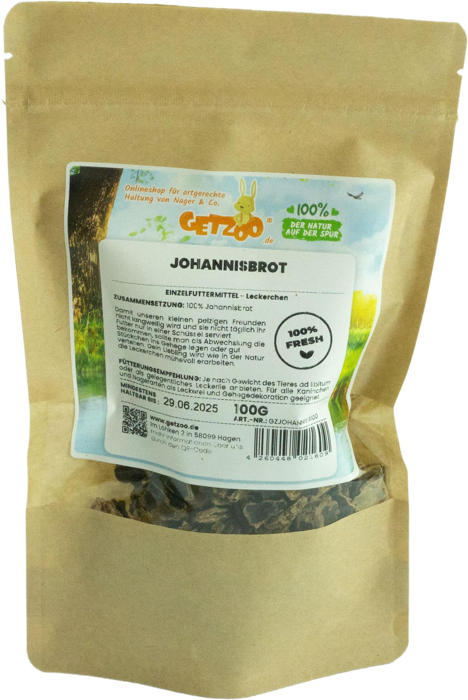 getzoo-getrocknetes-johannisbrot-100g-ballaststoff-snack-f-r-nager image 3