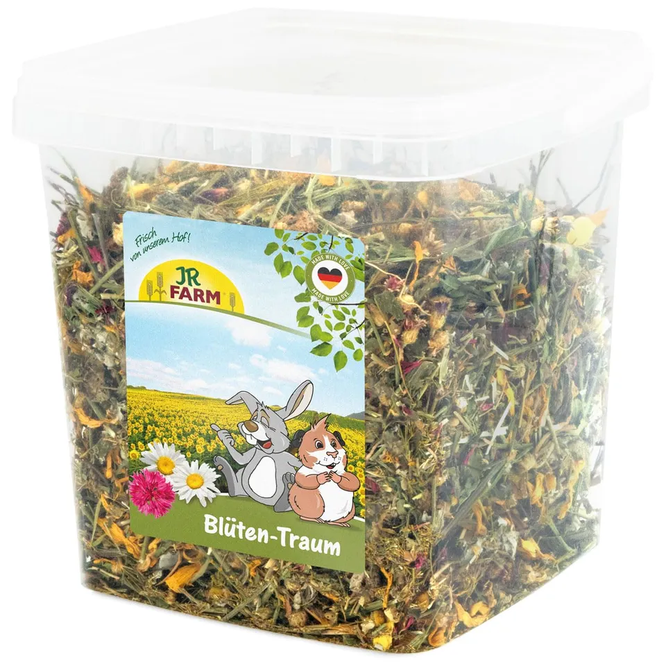 jr-farm-bl-ten-traum-380-g-eimer-kr-uter-bl-tenmix-f-r-zwergkaninchen-und-nager image 1