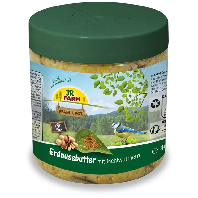 jr-farm-garden-ppot-erdnussbutter-mehlw-rmer-400g-wildvogel-energie image 1