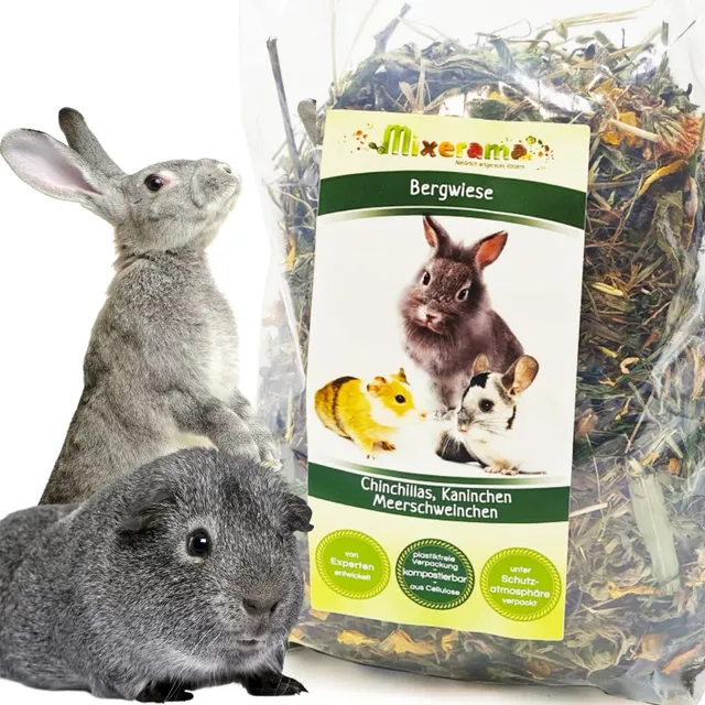 mixerama-bergwiese-trockenfutter-f-r-chinchillas-kaninchen-und-meerschweinchen image 1