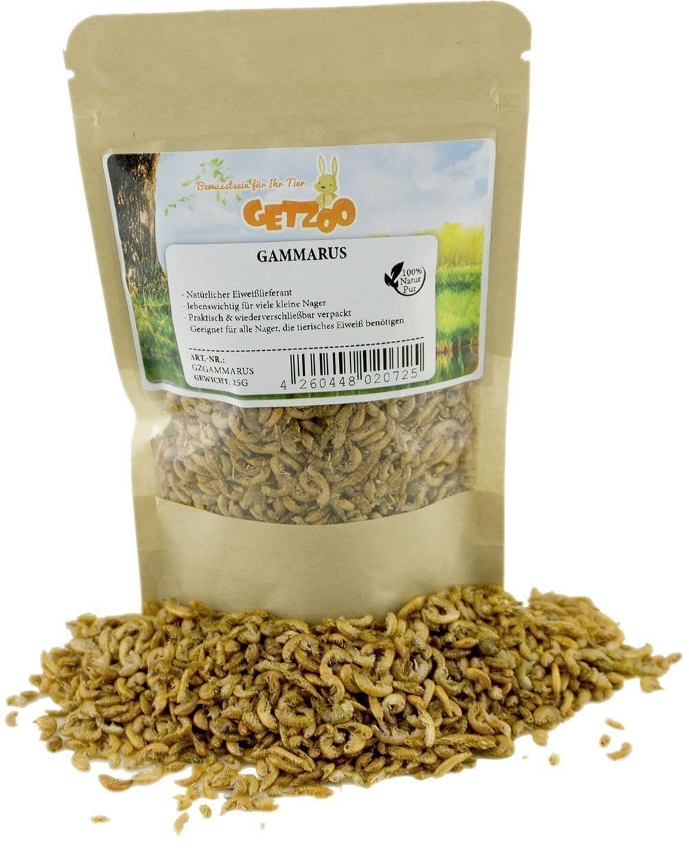getzoo-gammarus-25g-eiwei-reiche-nahrung-mit-ballaststoffen-f-r-hamster-m-use-ra image 1