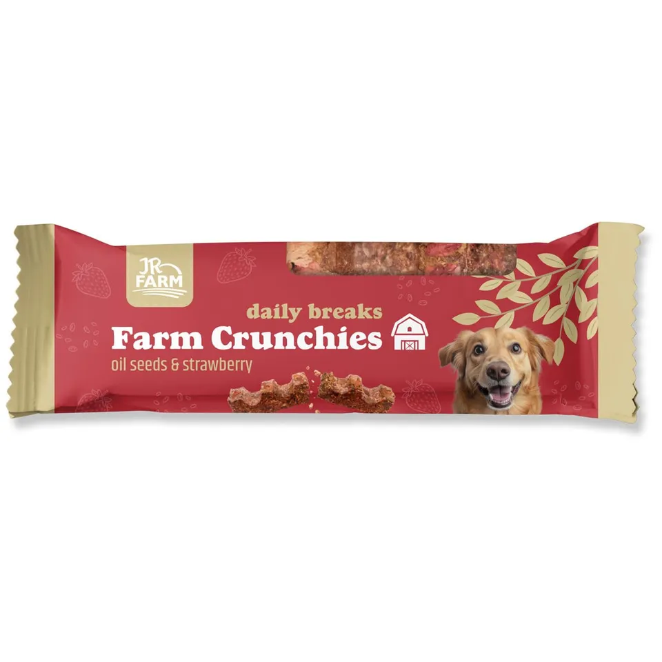 jr-dog-farm-crunchies-oil-seeds-strawberry-hundetnack-2-x-60-g image 1