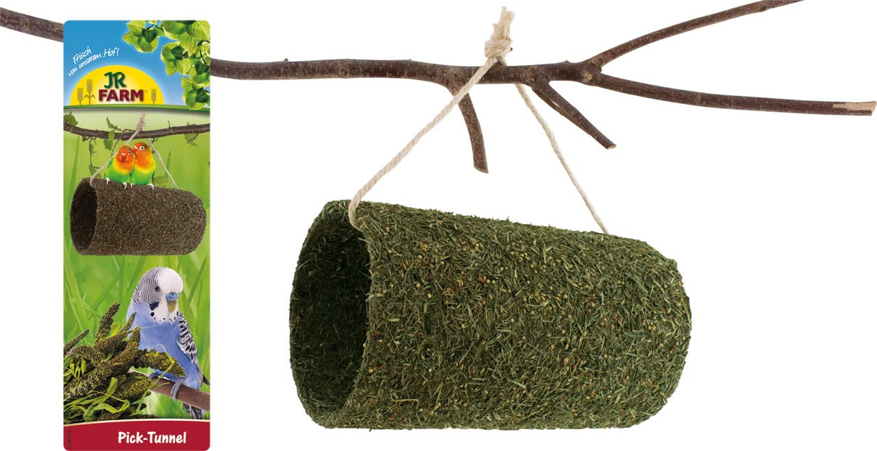jr-farm-birds-pick-tunnel-380-g-nat-rlicher-pick-und-versteckspa-f-r-zierv-gel image 1