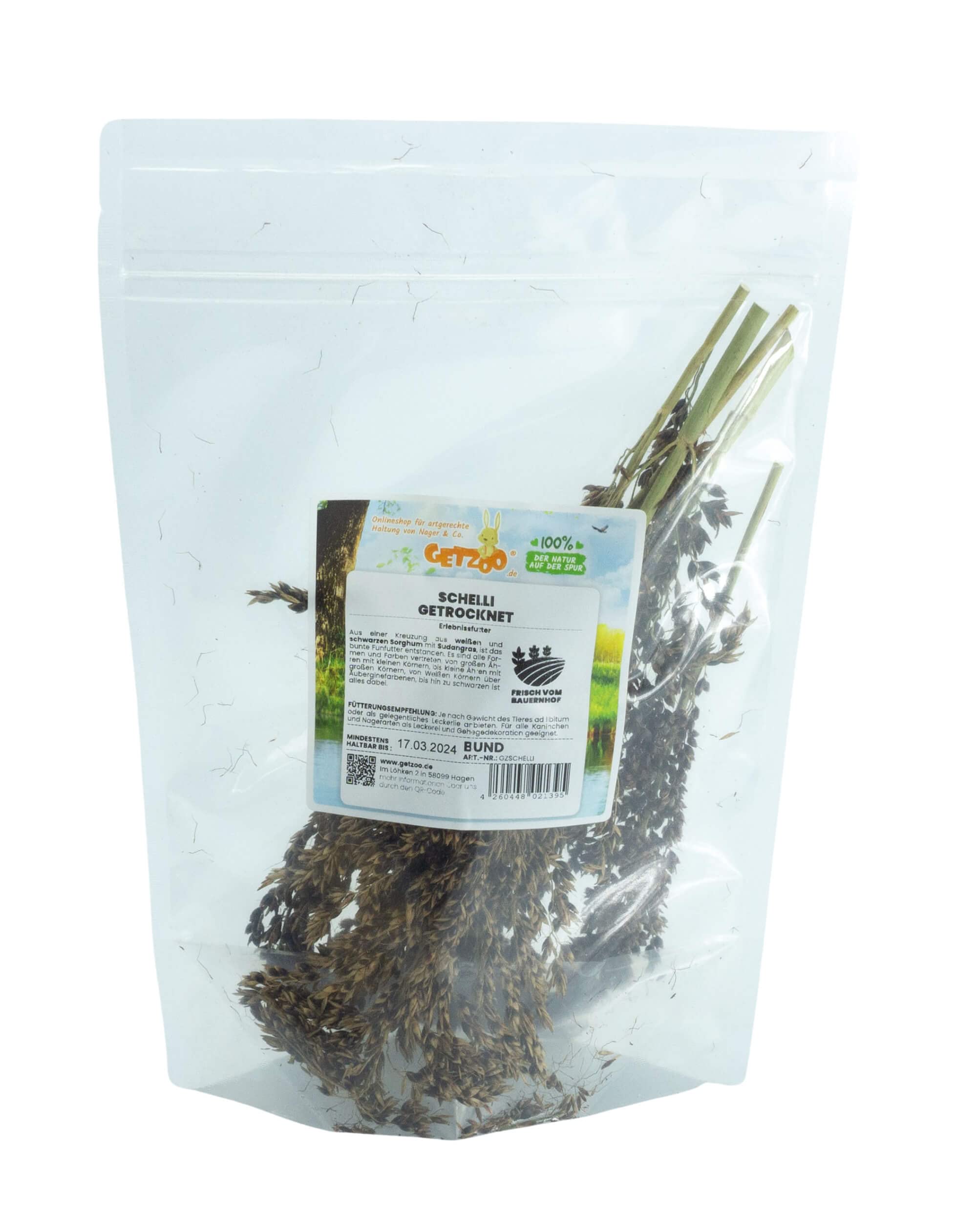 getzoo-schelli-getrocknet-bund-kolbenhirse-rispenhirse-erlebnisfutter image 3