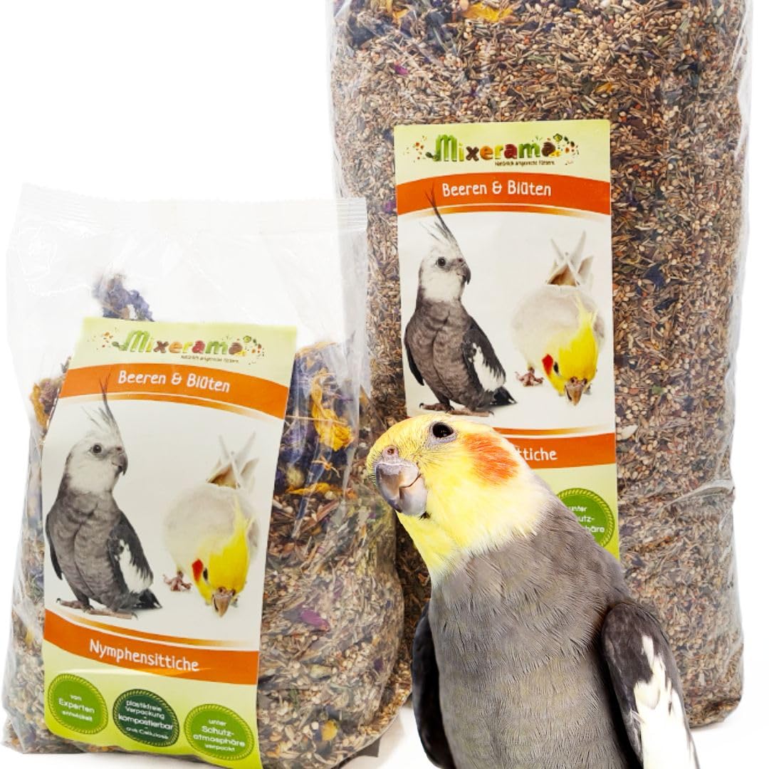 mixerama-nymphensittiche-beeren-bl-ten-vogelfutter-1-kg image 1