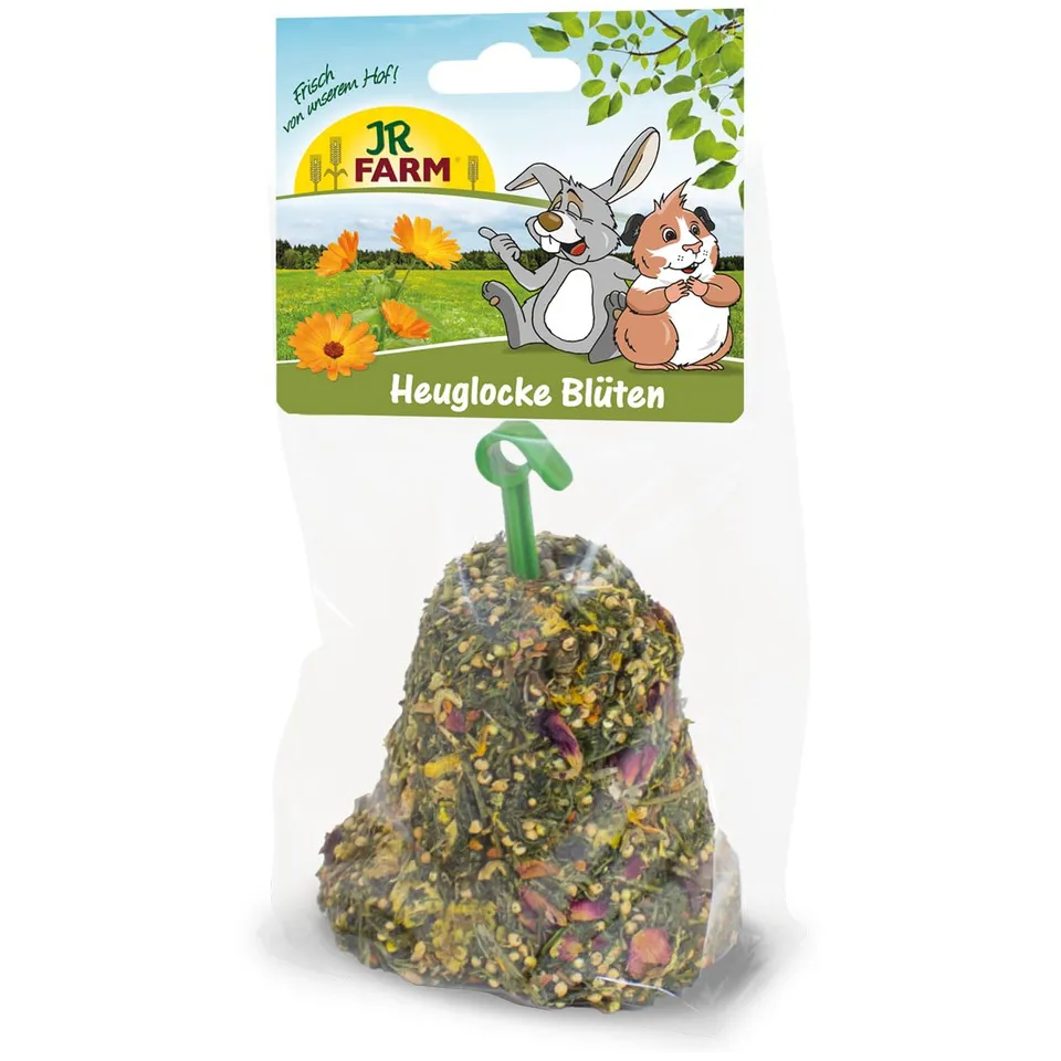 jr-farm-heuglocke-bl-ten-rohfaserreiche-heuglocke-mit-ringelblume-und-rose image 1