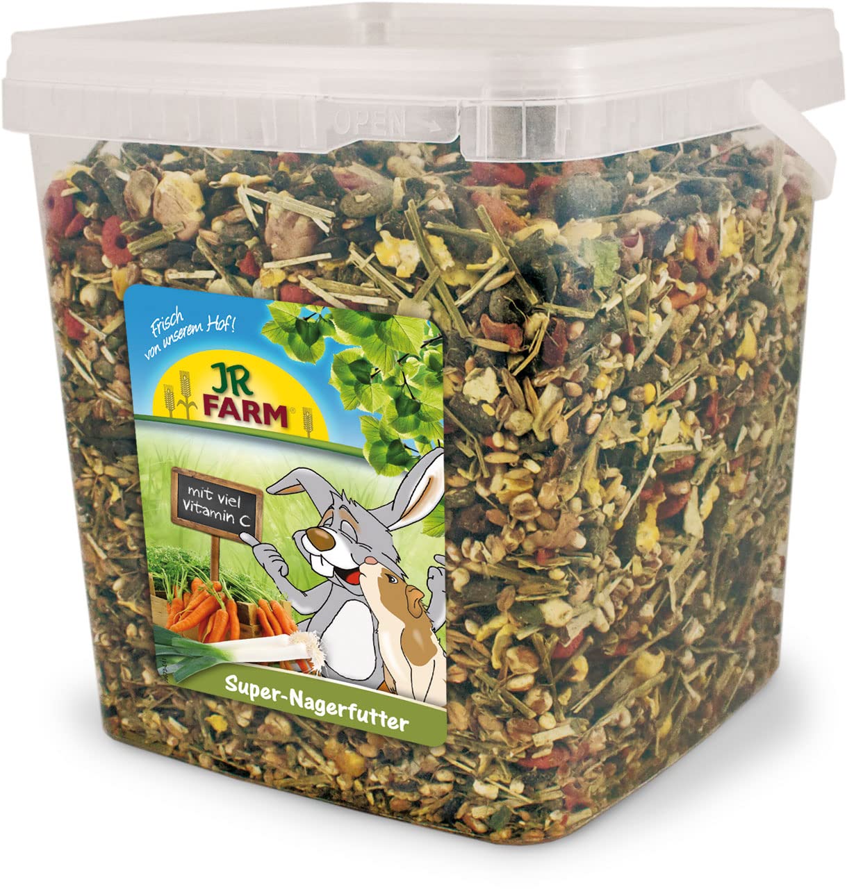 jr-farm-super-nagerfutter-5-l-eimer-2-5-kg-hauptfutter-f-r-kaninchen-meerschwein image 1