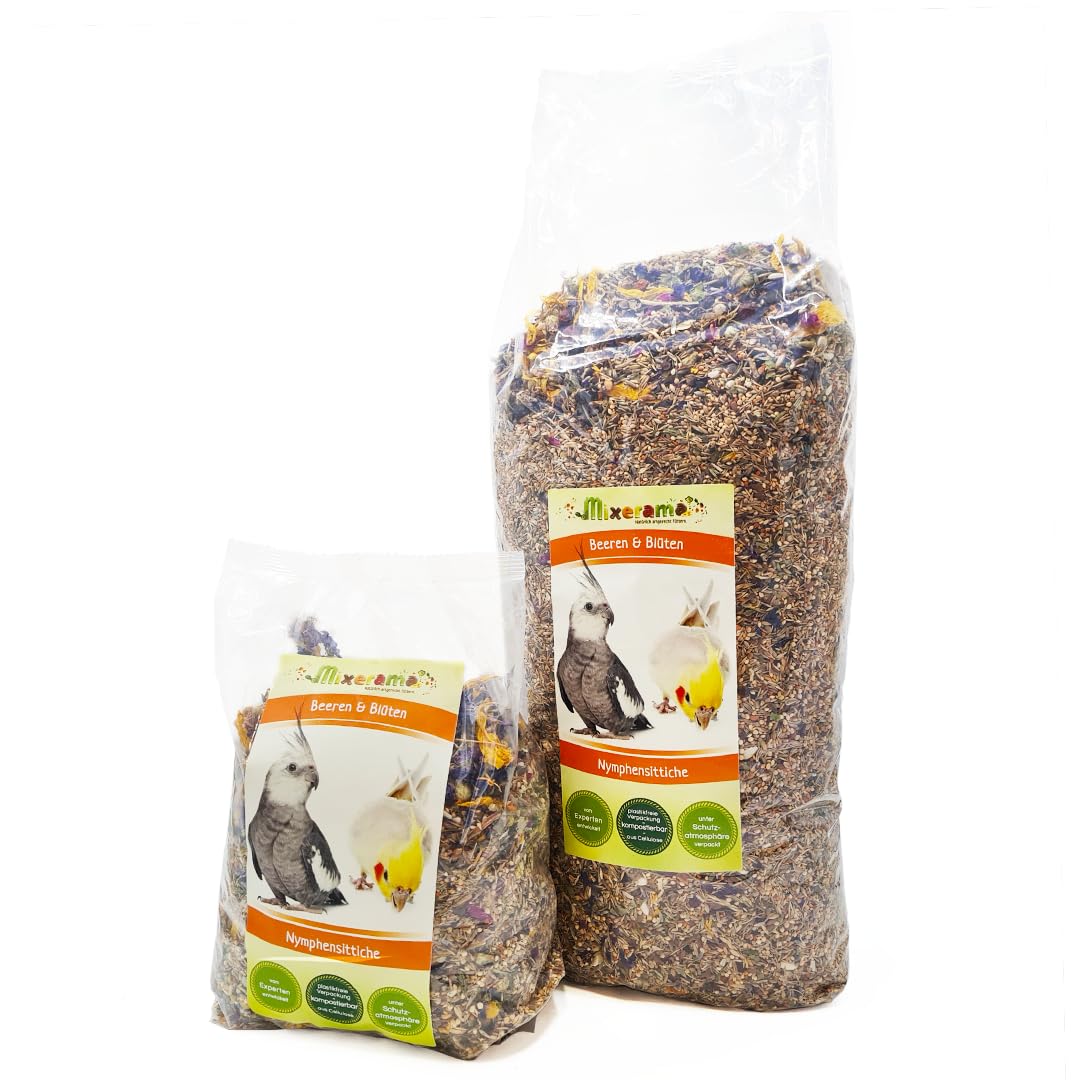 mixerama-nymphensittiche-beeren-bl-ten-vogelfutter-1-kg image 2