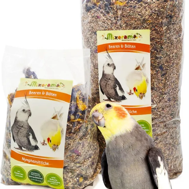 mixerama-nymphensittiche-beeren-bl-ten-vogelfutter-1-kg image 1
