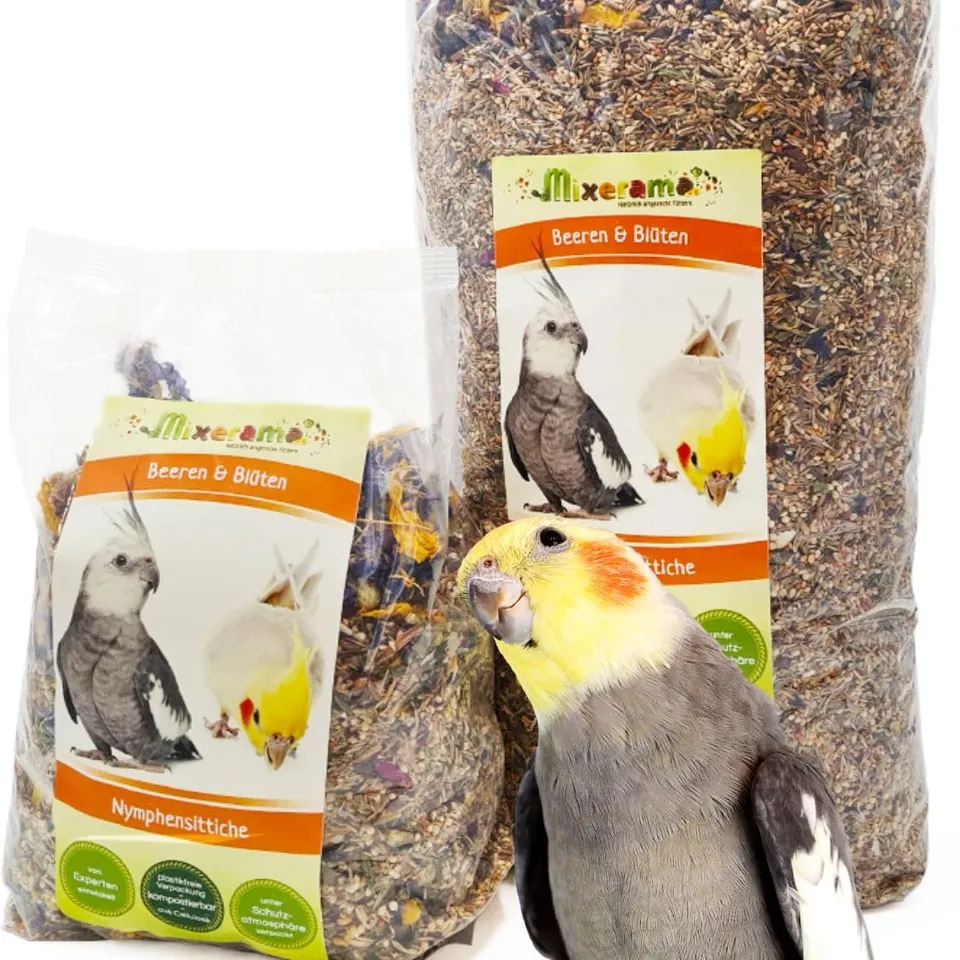 mixerama-nymphensittiche-beeren-bl-ten-vogelfutter-1-kg image 1