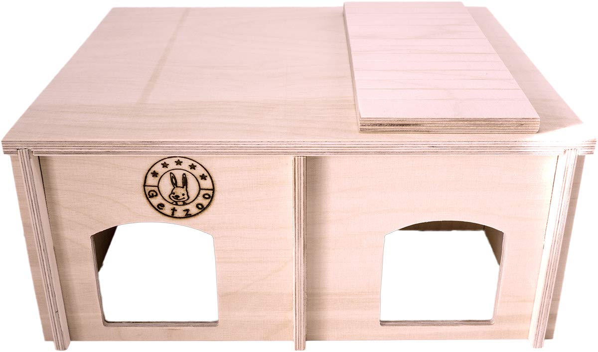 getzoo-nagerapartment-29x25cm-dreikammer-haus-birkenholz-wohnhaus image 2