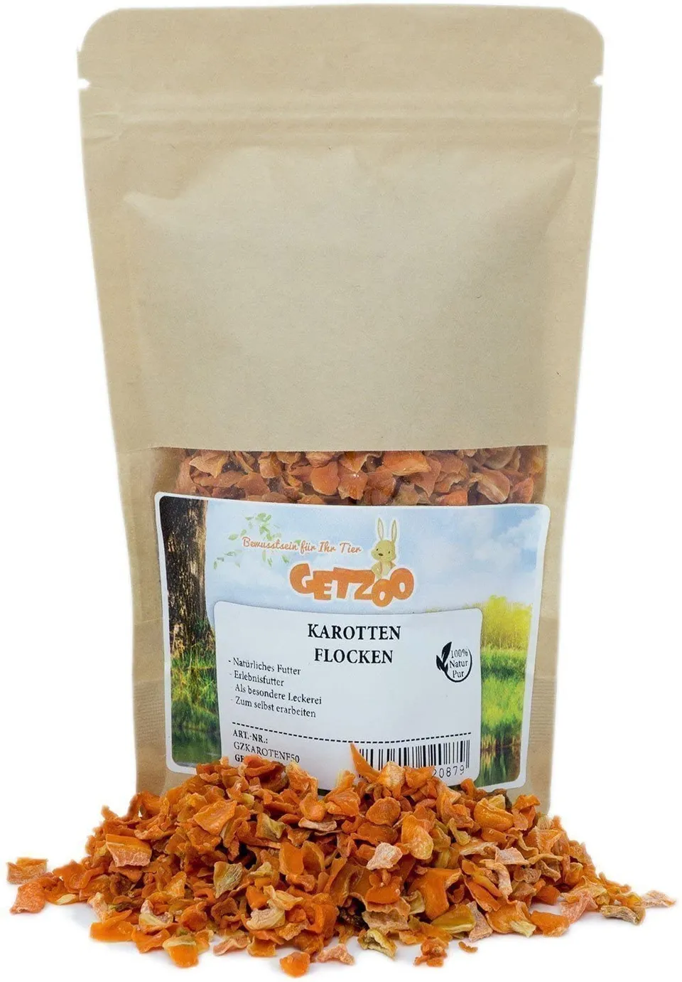 getzoo-premium-karottenflocken-50g-vitaminreicher-gem-se-snack-f-r-nager image 1
