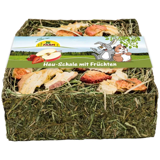 jr-farm-heu-schale-mit-fr-chten-100-g-essbare-futterschale-f-r-nager image 1