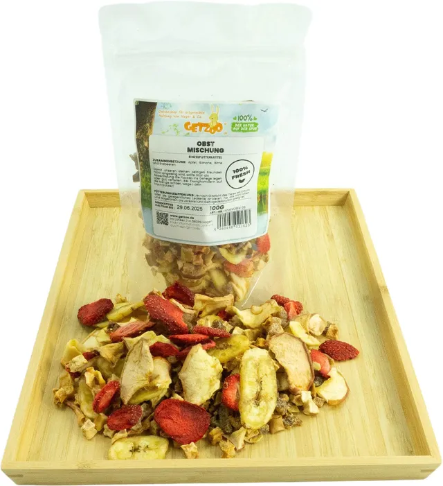 getzoo-premium-obstmischung-25g-apfel-banane-birne-erdbeere-f-r-nager image 1