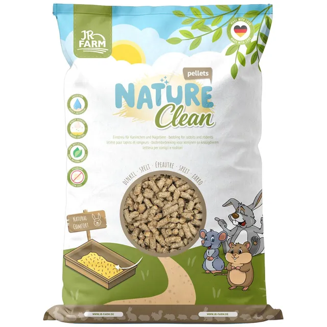 jr-farm-nature-clean-pellets-dinkelspelz-einstreu-18-l-10-8-kg image 1