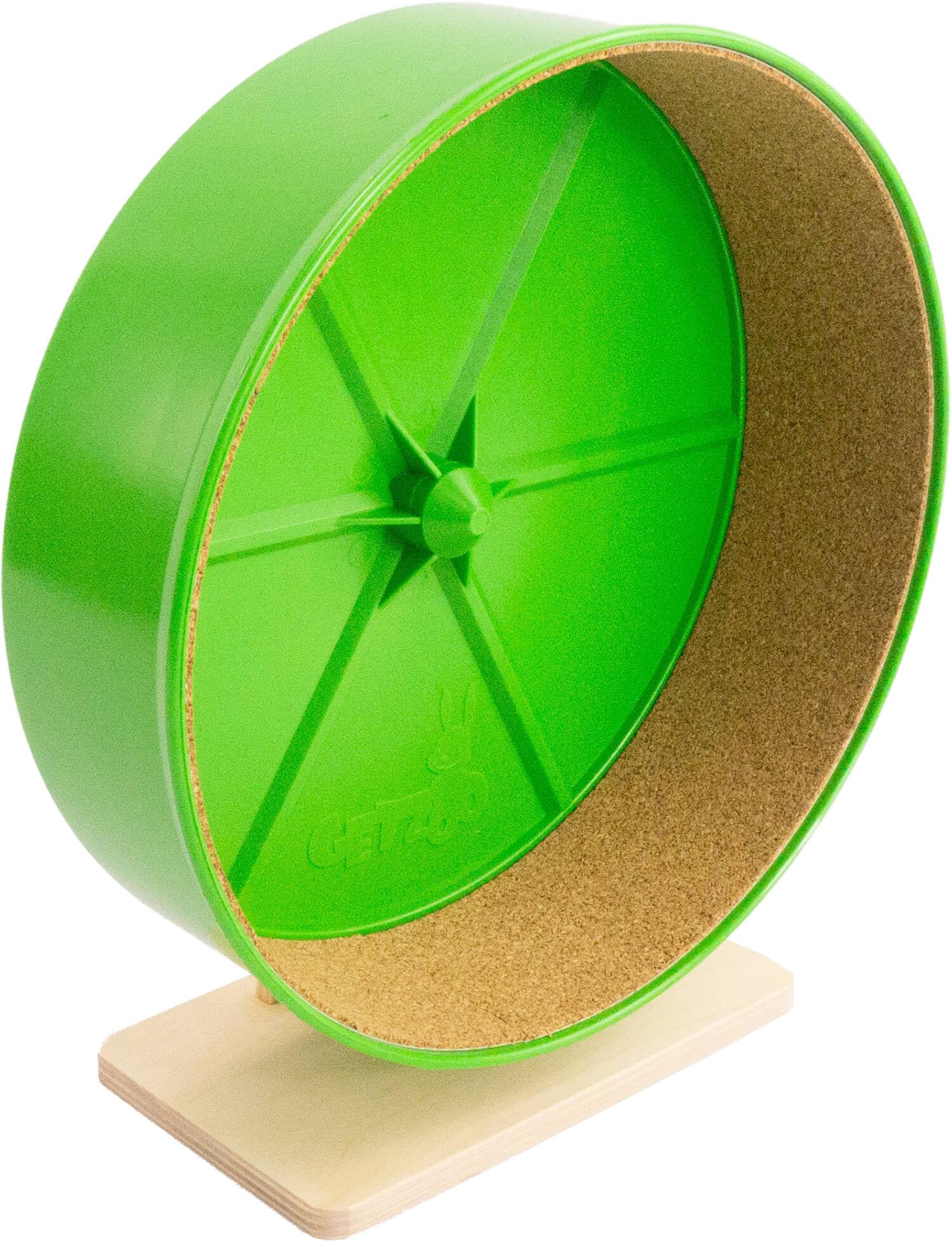 getzoo-laufrad-27-cm-waldgr-n-kunststofflaufrad-mit-holzstandfu-und-korkeinlage image 2