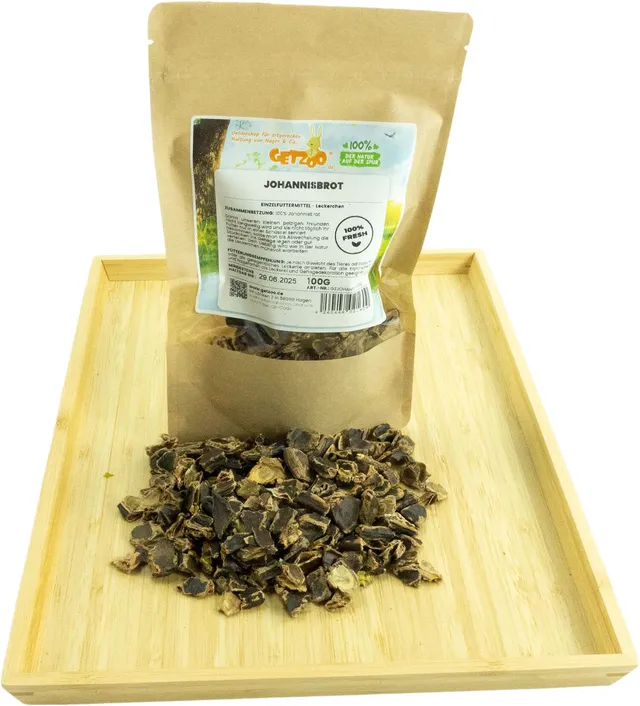 getzoo-getrocknetes-johannisbrot-100g-ballaststoff-snack-f-r-nager image 1