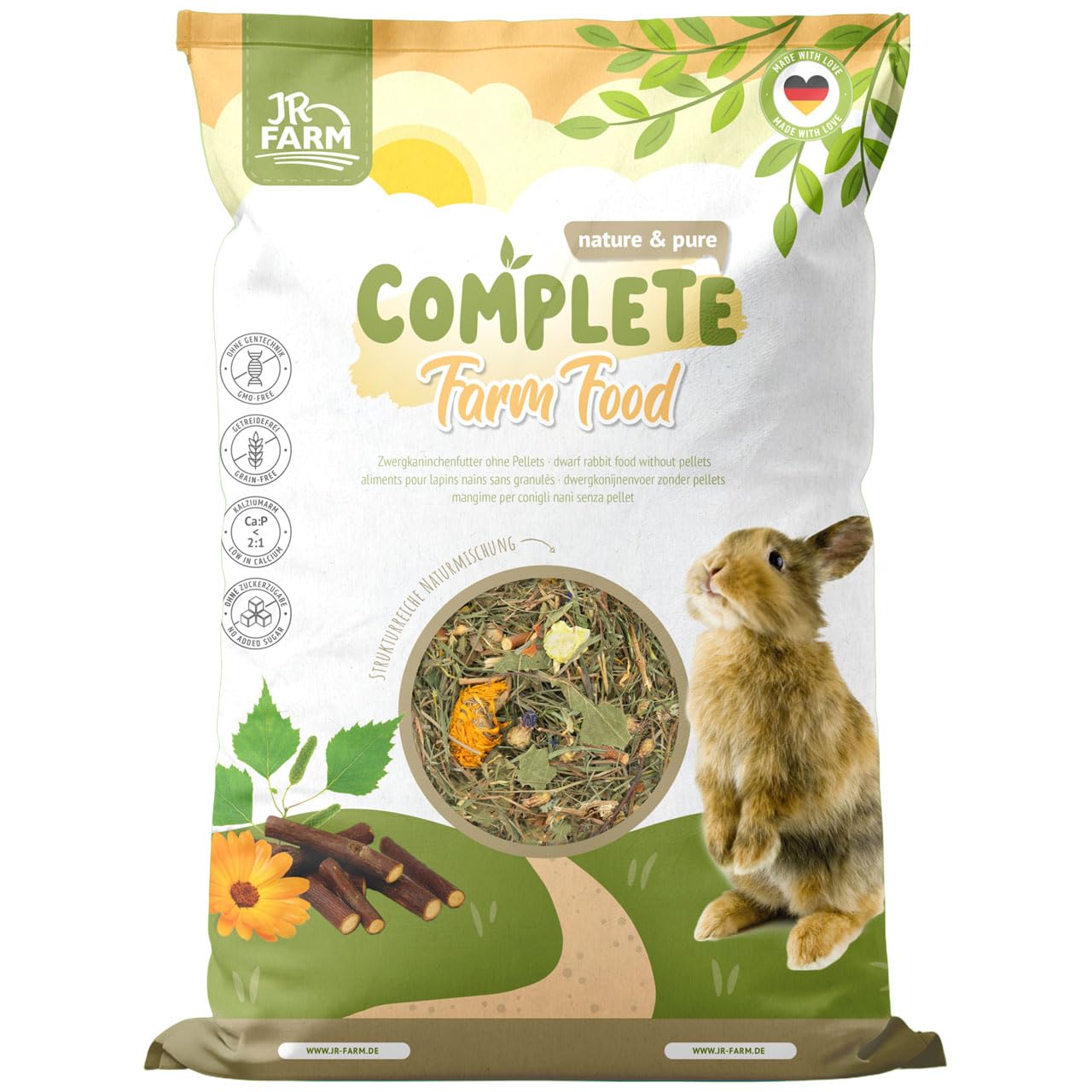 jr-farm-complete-farm-food-nature-pure-hauptfutter-5-kg-wurzeln-h-lzer image 1