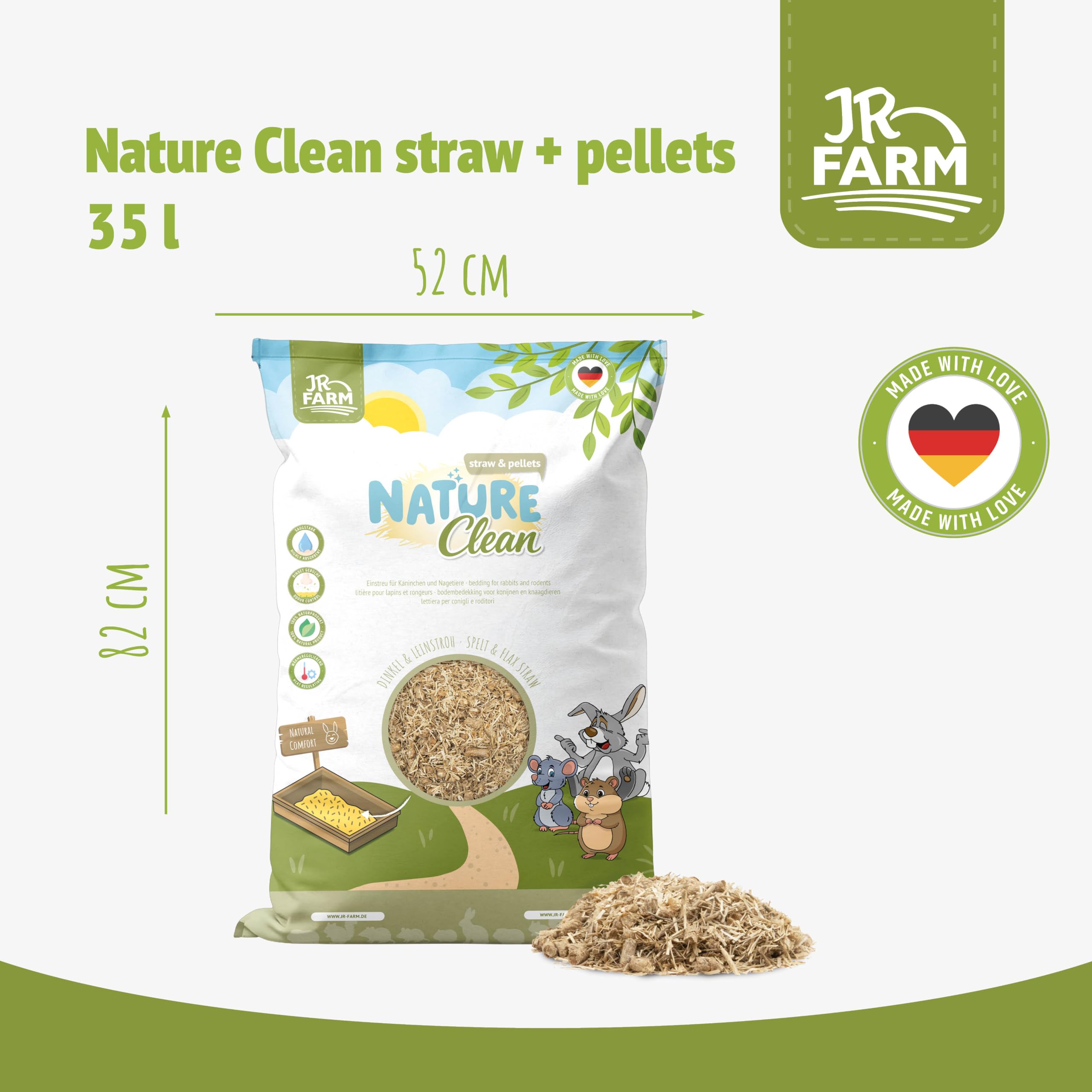 jr-farm-nature-clean-flaxstraw-pellet-einstreu-35-l-7-kg-dinkelspelzen-leinstroh image 3