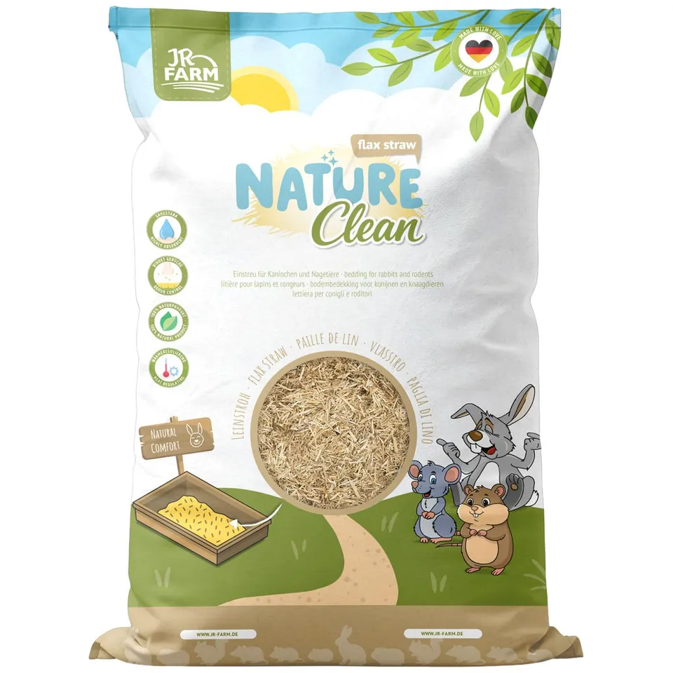 jr-farm-nature-clean-flax-straw-einstreu-35-l-3-5-kg-reines-leinstroh image 1