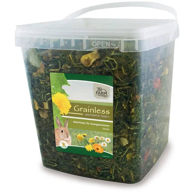jr-farm-grainless-mix-zwergkaninchen-getreidefrei-5-liter-eimer-2-kg image 1